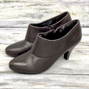 Arturo Chiang Leather Heeled Booties Brown Warwick Ankle Boots Women’s 6.5